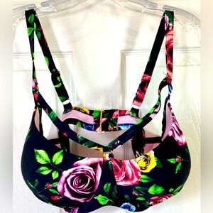 LYSA Floral Caged Underwire Swimsuit Top 14W-16W